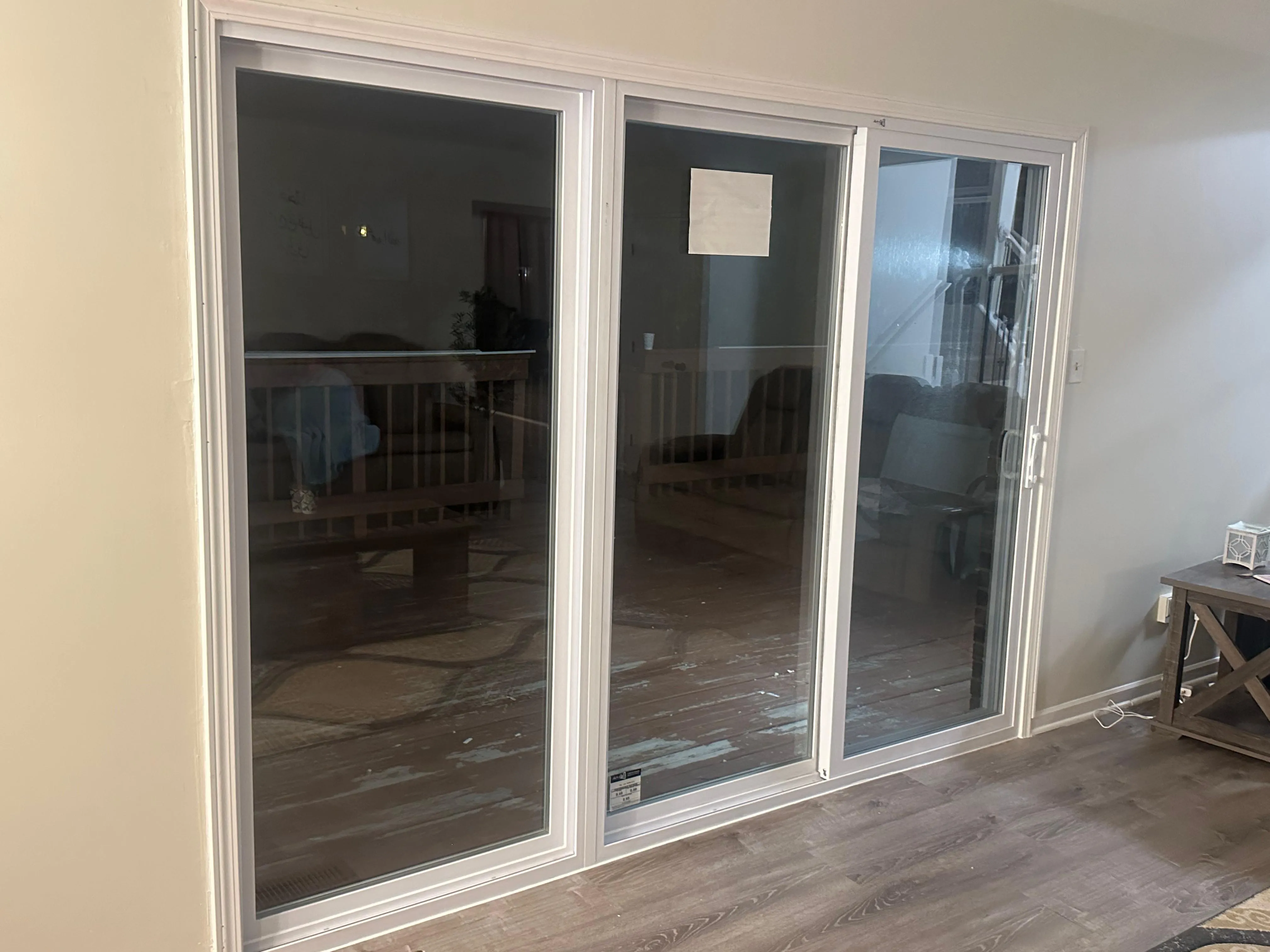 Interior sliding glass door installation by Artix Glass & Cabinetry